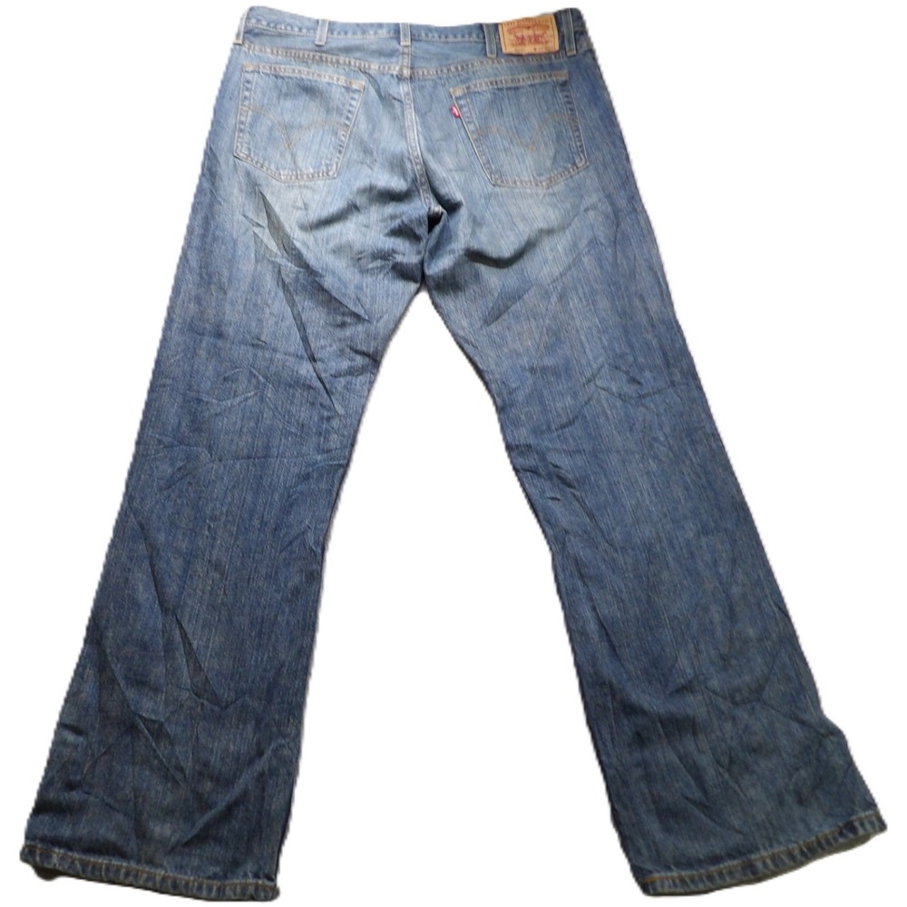 Levis 527 Slim Bootcut Jeans Denim Pants Y2K Men W38x32 Light Indigo Blue Cotton